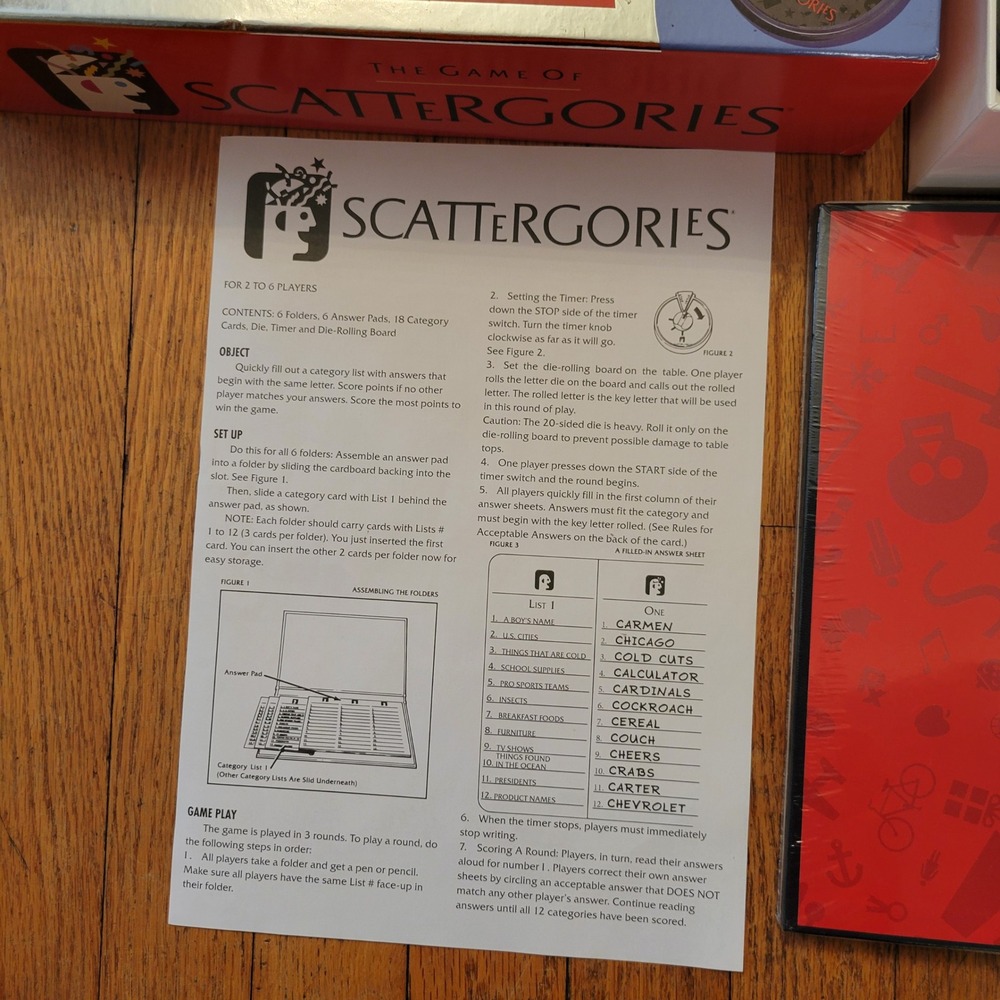 Scattergories 30th Anniversary COMPLETE Board Game 2021 Retro Family Night Gift - Picture 7 of 10